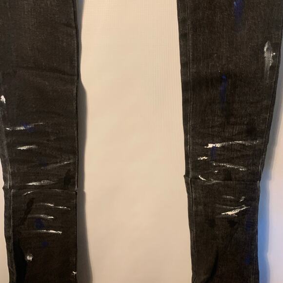 Si Tu Veux Superstack Black Wash Mens Jeans Size 34 - Picture 2 of 12